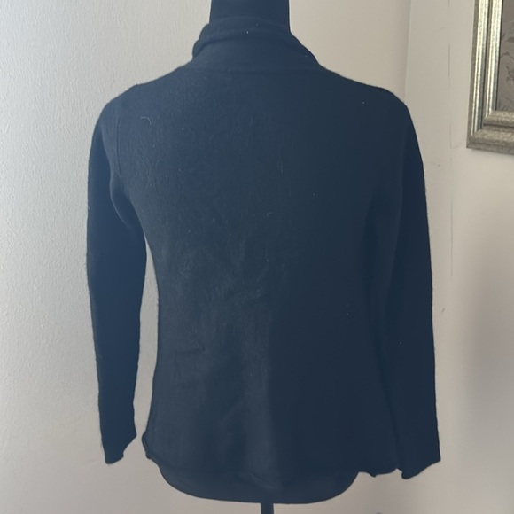 I S L E 100% pure cashmere black open front long sleeves cardigan sweater sz S - Picture 4 of 7